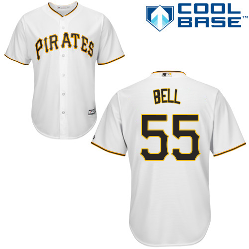 Pirates #55 Josh Bell White New Cool Base Stitched MLB Jersey